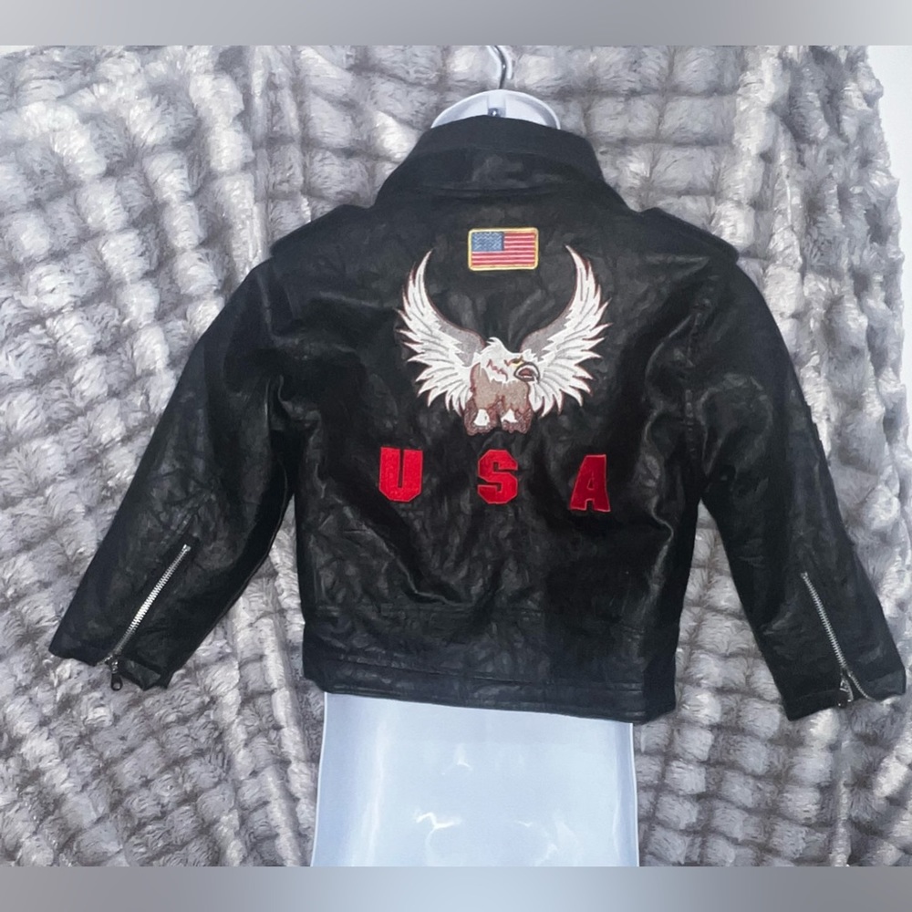 *NWOT* Outdoor Habitat Unisex Faux Leather Riding Jacket (7t) (Black)